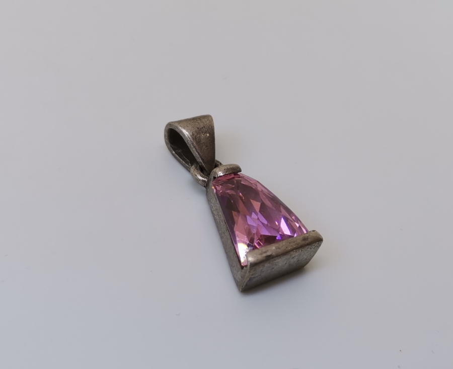 AKUAMARİN TAŞLI GÜMÜŞ KOLYE UCU