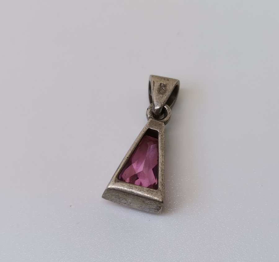 AKUAMARİN TAŞLI GÜMÜŞ KOLYE UCU