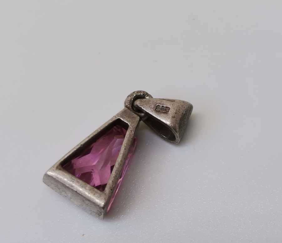 AKUAMARİN TAŞLI GÜMÜŞ KOLYE UCU