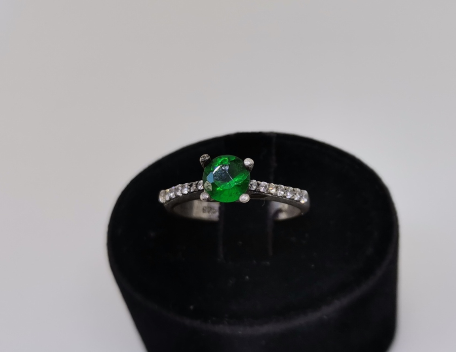 SİTRİN TAŞLI TEK TAŞ MODEL GÜMÜŞ YÜZÜK