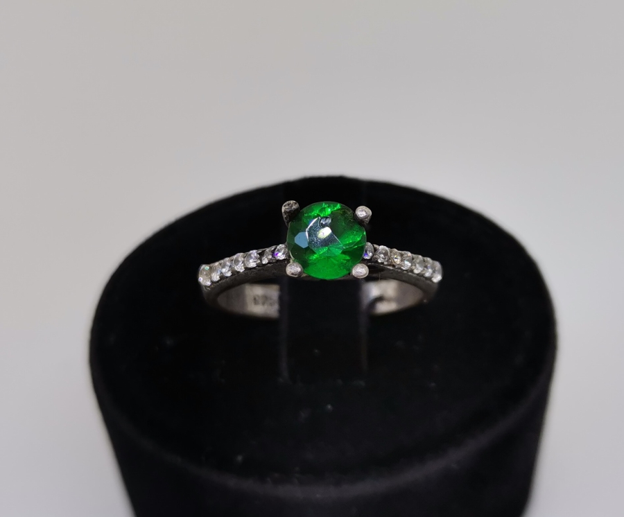 SİTRİN TAŞLI TEK TAŞ MODEL GÜMÜŞ YÜZÜK