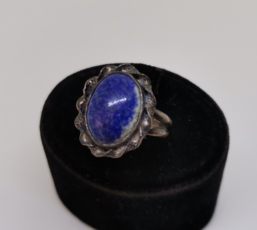 LAPİS LAZULİ TAŞLI GÜMÜŞ YÜZÜK