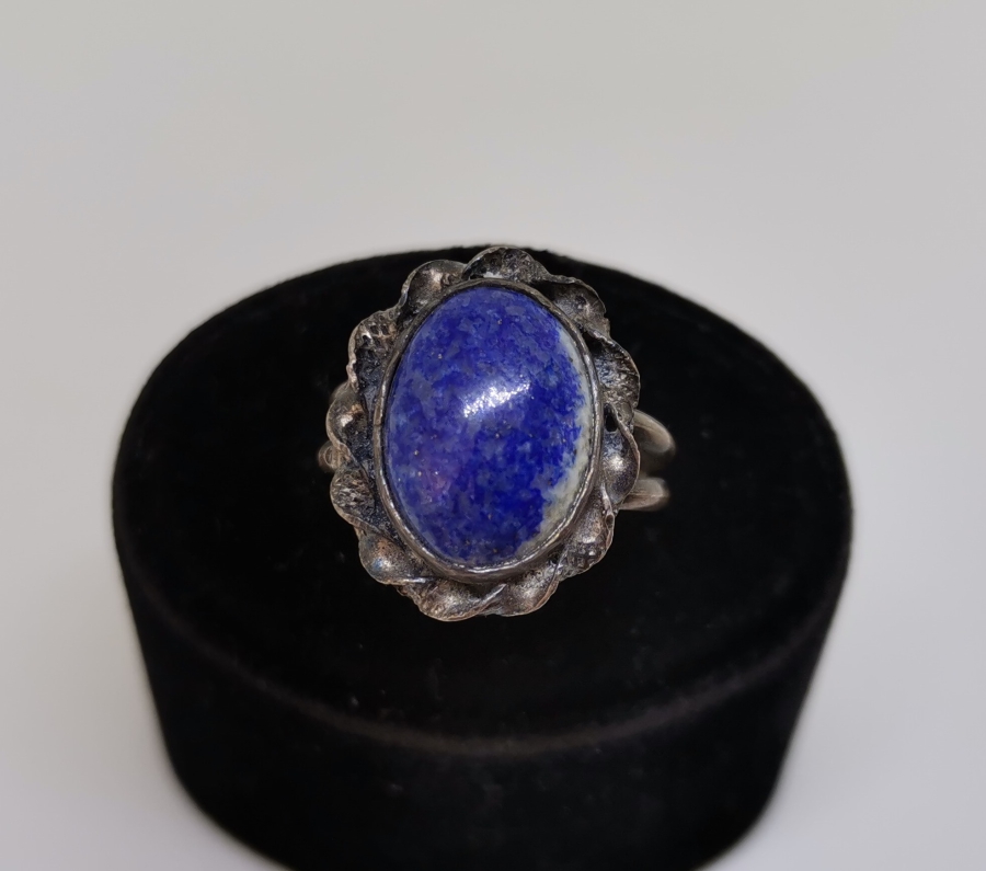 LAPİS LAZULİ TAŞLI GÜMÜŞ YÜZÜK