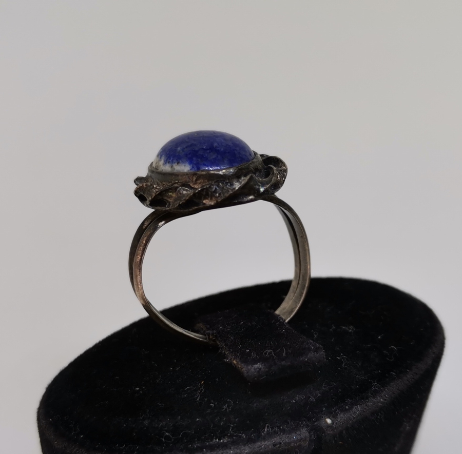 LAPİS LAZULİ TAŞLI GÜMÜŞ YÜZÜK
