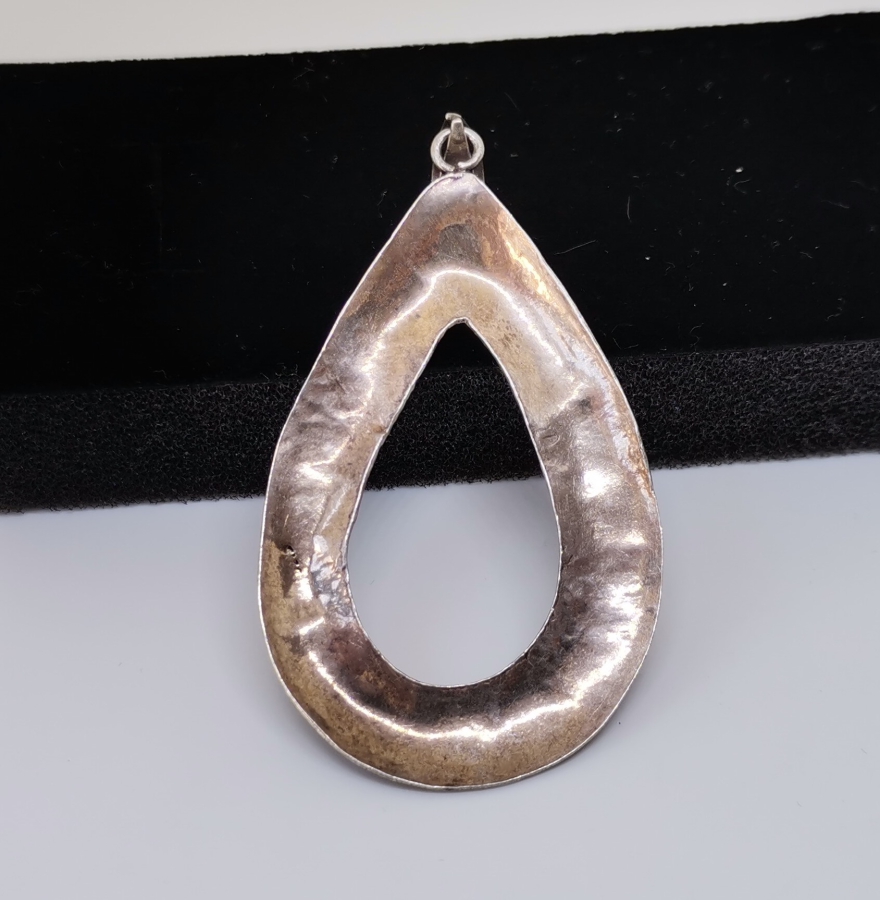 TAMAMI EL İŞİ ÖZEL YAPIM SANATSAL GÜMÜŞ KOLYE UCU