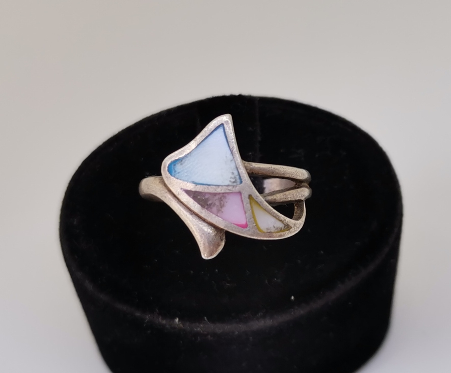 SEDEF VE TURKUAZ TAŞLI GÜMÜŞ YÜZÜK