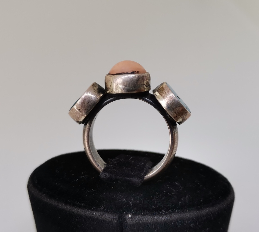 SÜLEYMANİYE AKİKLİ VE TURKUAZ TAŞLI ÖZEL YAPIM YÜZÜK