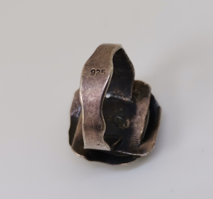 HAM AMETİST TAŞLI ÖZEL YAPIM GÜMÜŞ YÜZÜK