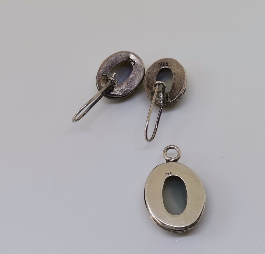 SEDEF TAŞLI ÖZEL YAPIM KOLYE KÜPE TAKIMI