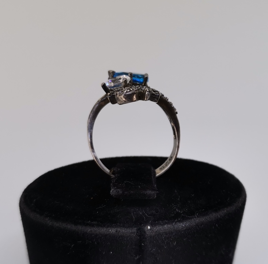 MARGAZİT VE SİTRİN TAŞLI GÜMÜŞ YÜZÜK