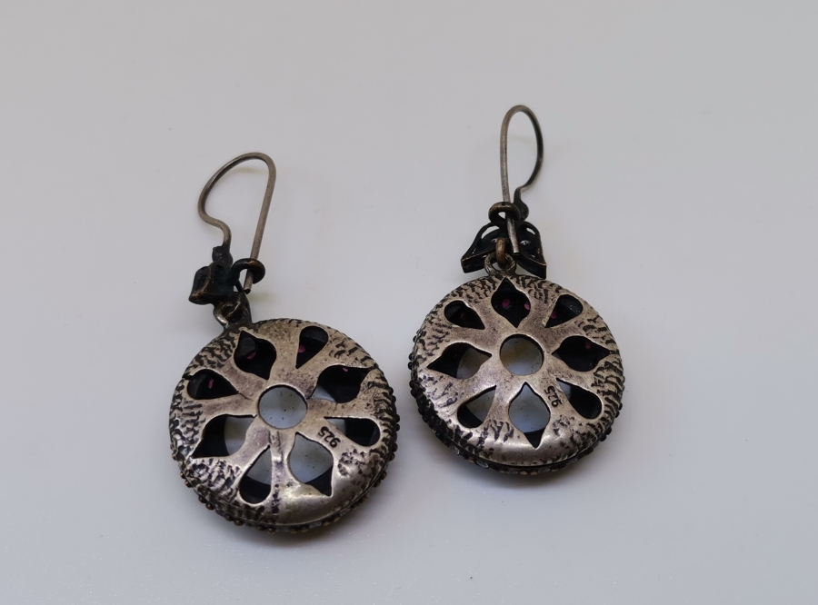 SEDEF ÜZERİ İSTANBUL YAZILI ÖZEL YAPIM GÜMÜŞ KÜPE