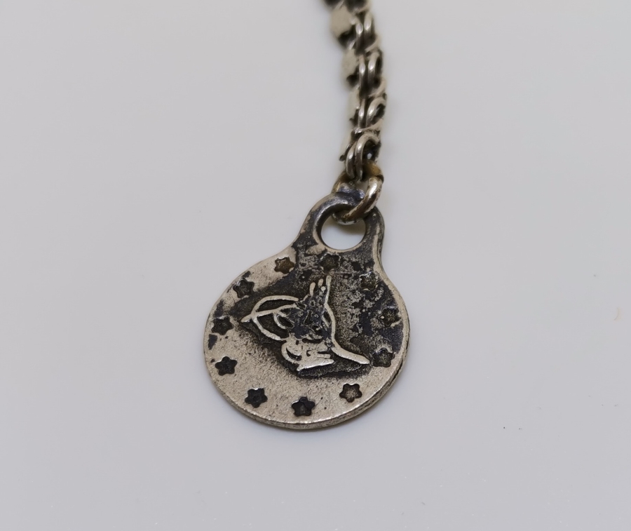 ÜZERİNDE OSMANLI TUĞRASI BULUNAN EL YAPIMI GÜMÜŞ TESPİH PÜSKÜLÜ