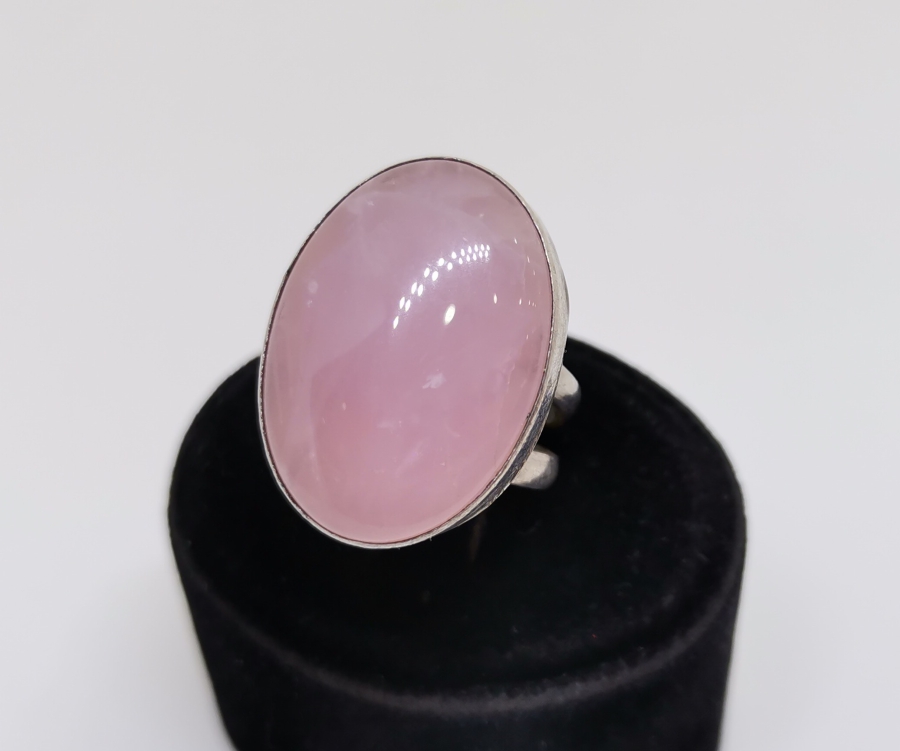 DUMANLI KUVARZ TAŞINDAN YAPILMIŞ ÖZEL YAPIM GÜMÜŞ YÜZÜK