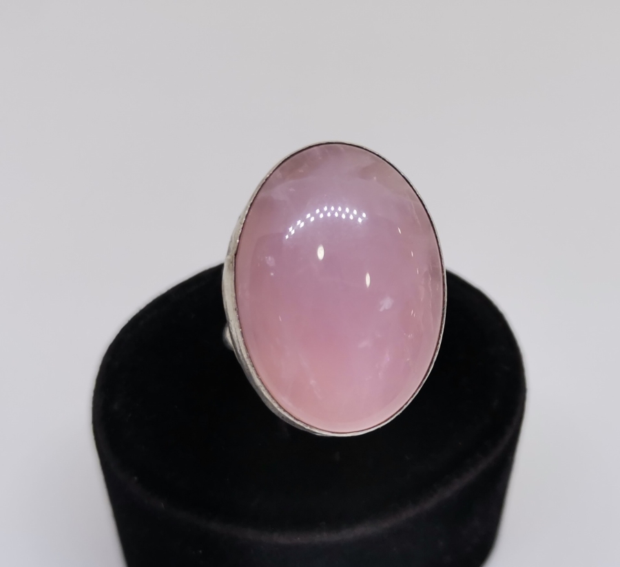 DUMANLI KUVARZ TAŞINDAN YAPILMIŞ ÖZEL YAPIM GÜMÜŞ YÜZÜK