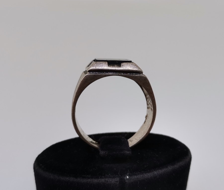 DAMALI MODEL GÜMÜŞ ERKEK YÜZÜĞÜ