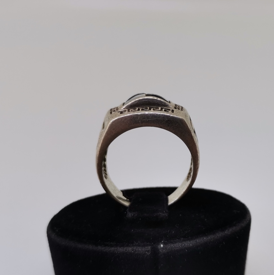 BÜYÜK BOY DAMALI MODEL GÜMÜŞ YÜZÜK