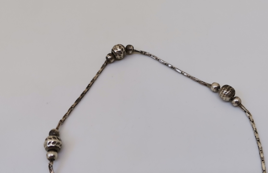 EL YAPIMI ANTİKA GÜMÜŞ BİLEKLİK