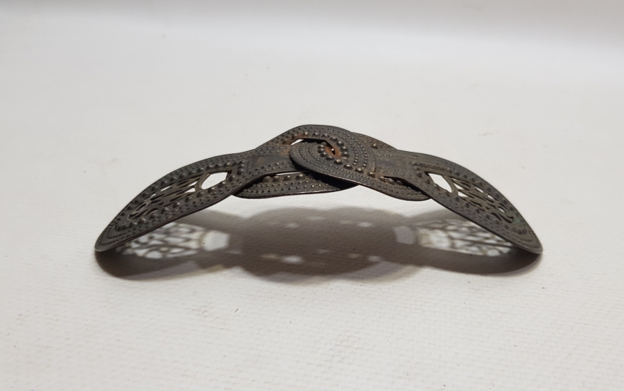 OSMANLI DÖNEMİ NADİR FORMDA BRONZ GELİN KEMERİ TOKASI