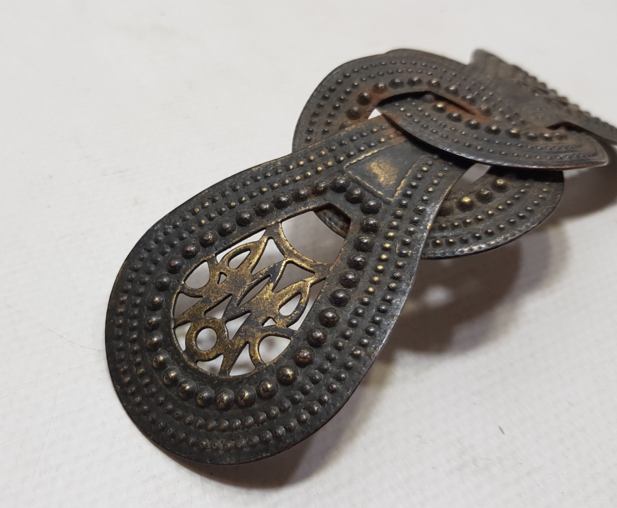 OSMANLI DÖNEMİ NADİR FORMDA BRONZ GELİN KEMERİ TOKASI