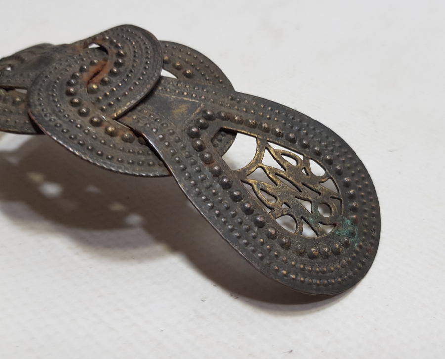 OSMANLI DÖNEMİ NADİR FORMDA BRONZ GELİN KEMERİ TOKASI