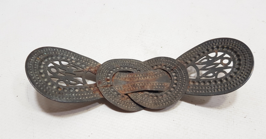 OSMANLI DÖNEMİ NADİR FORMDA BRONZ GELİN KEMERİ TOKASI