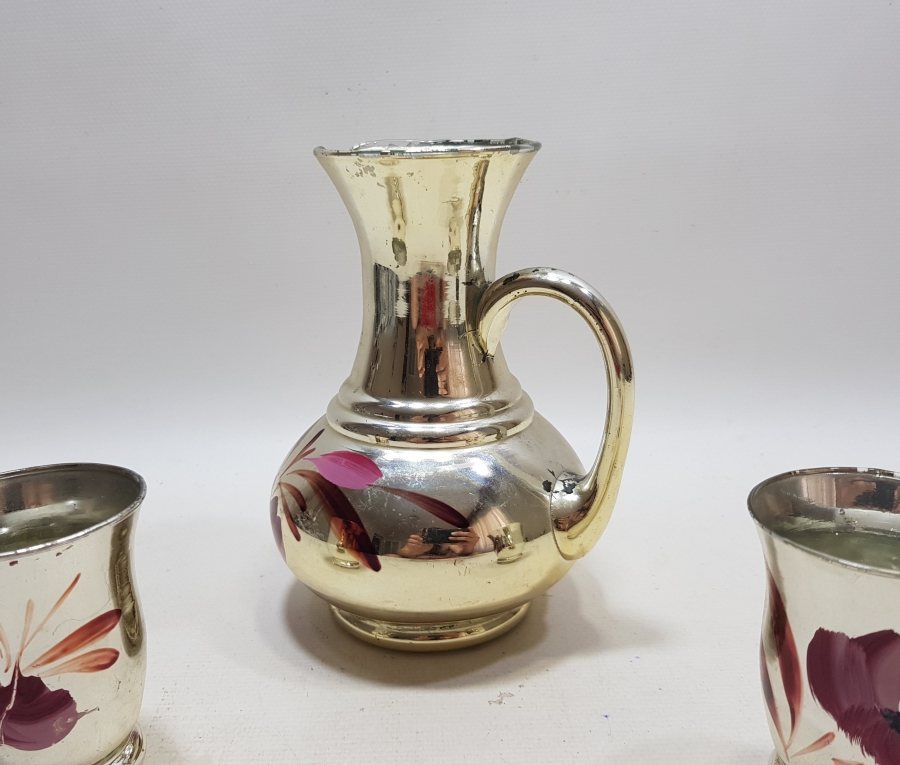 ÜZERİ EL BOYAMA OSMANLI DÖNEMİ KÖY İŞİ SÖZ ŞERBETLİĞİ TAKIMI