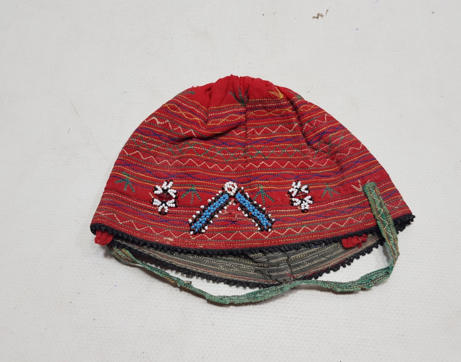 OSMANLI DÖNEMİ ÜZERİ İŞLEMELİ YÖRÜK İŞİ ÇOK NADİR BEBEK BAŞLIĞI