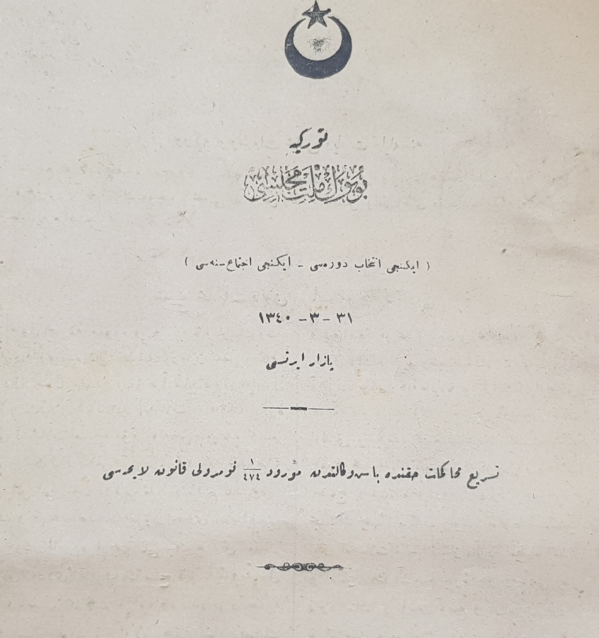 1924 YILI ÇOK NADİR İLK MECLİS TUTANAKLARI