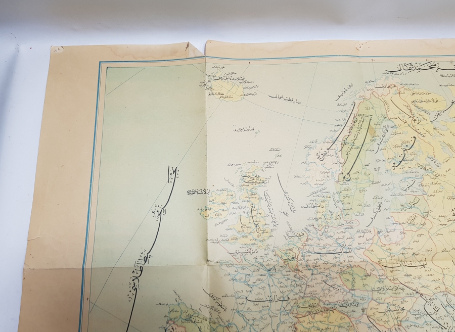 OSMANLI DÖNEMİ BÜYÜK BOY AVRUPA HARİTASI