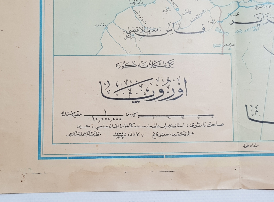 OSMANLI DÖNEMİ BÜYÜK BOY AVRUPA HARİTASI