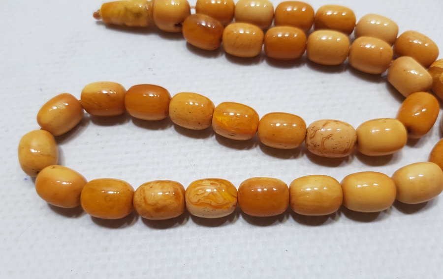 OSMANLI DÖNEMİ ÇOK NADİR SIKMA KEHRİBAR TESPİH