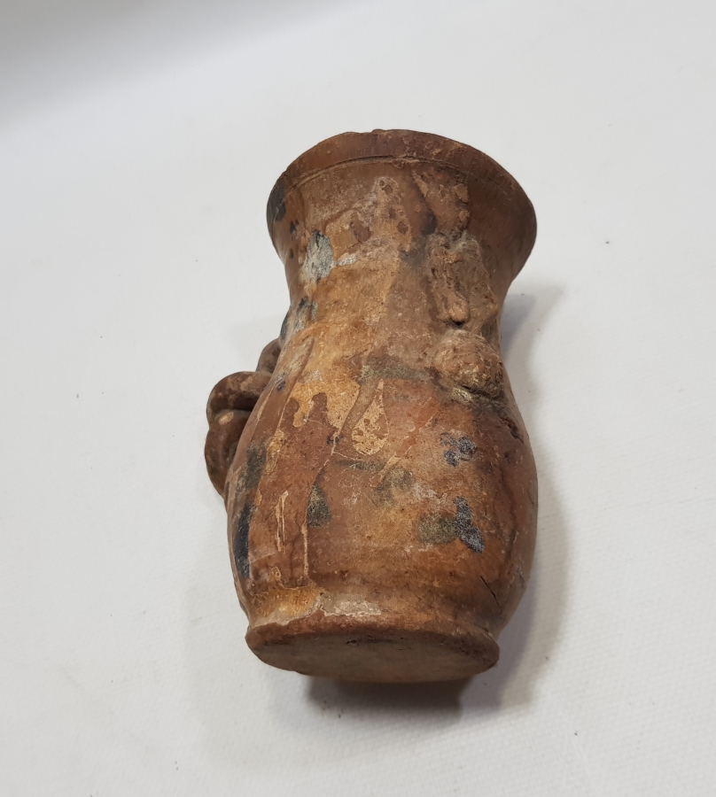 OSMANLI DÖNEMİ ÇANAKKALE İŞİ NADİR FORMDA BURMALI SAPLI GÜL ROZETLİ AŞURELİK