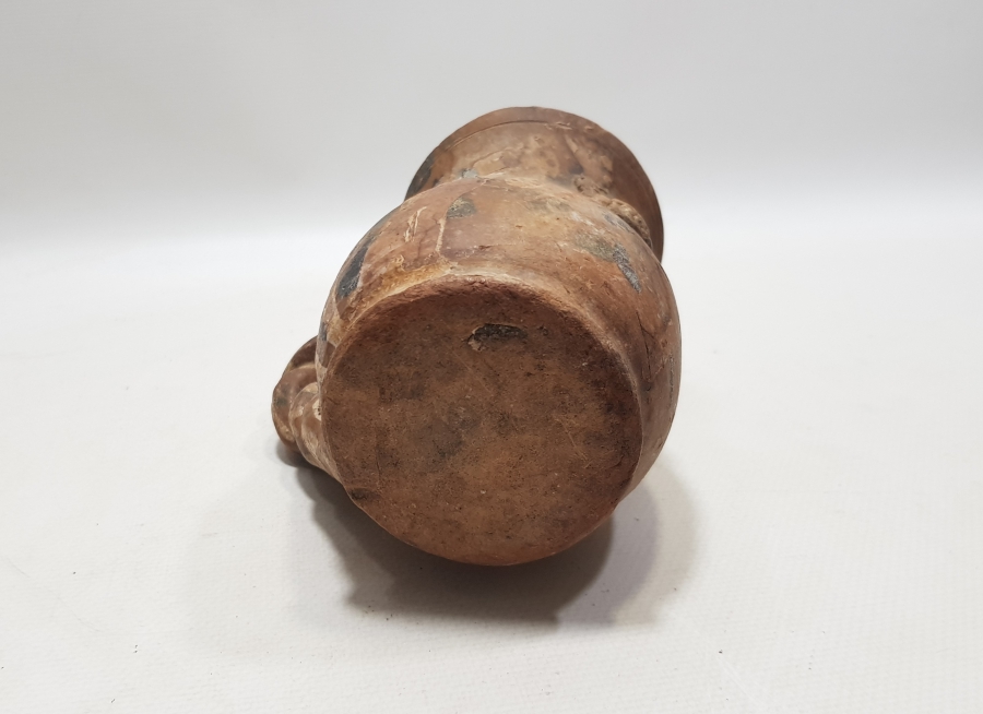 OSMANLI DÖNEMİ ÇANAKKALE İŞİ NADİR FORMDA BURMALI SAPLI GÜL ROZETLİ AŞURELİK