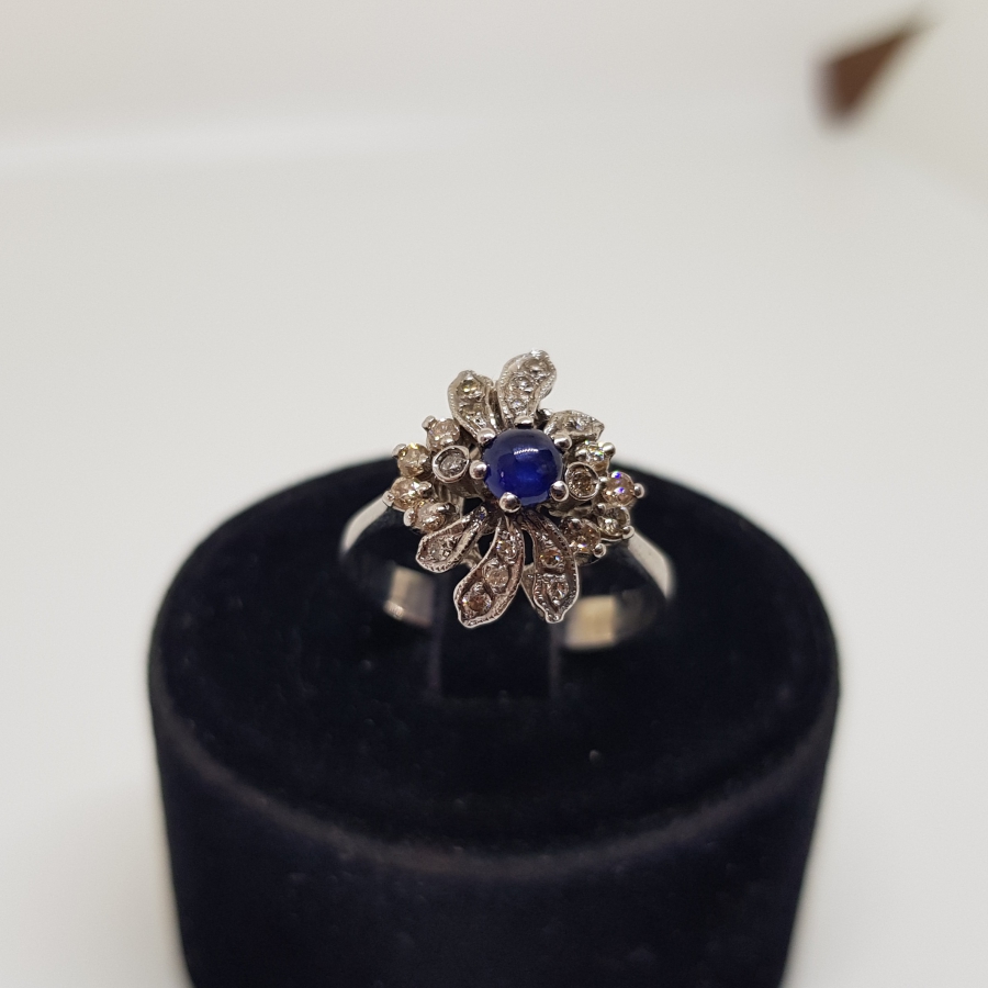 AMETİST VE PIRLANTA TAŞLI ÇİÇEK MODEL YÜZÜK