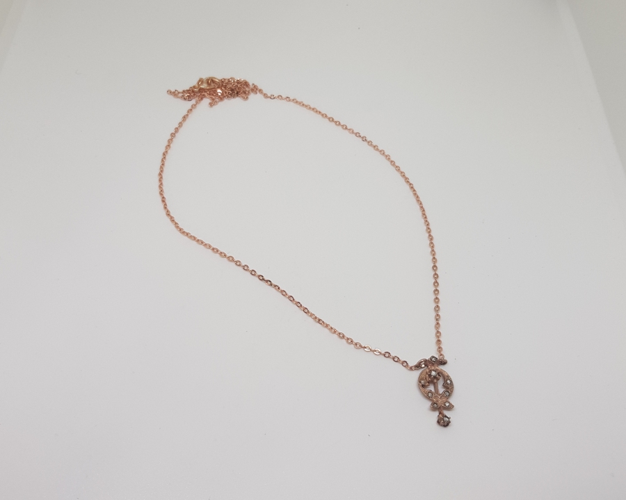 GİRİT MODELİ ELMAS TAŞLI KOLYE UCU