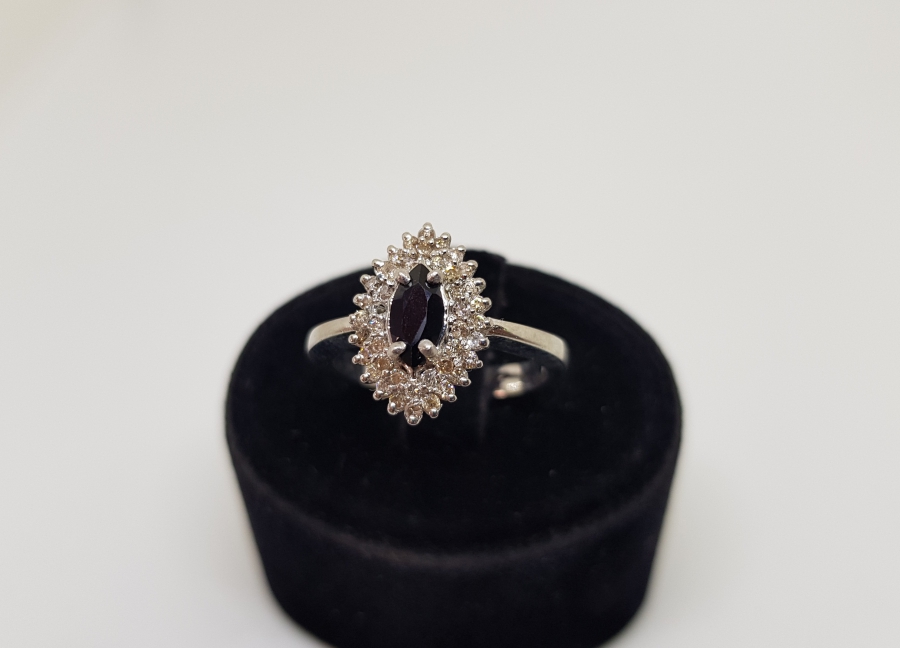 GRANAT VE PIRLANTA TAŞLI YÜZÜK