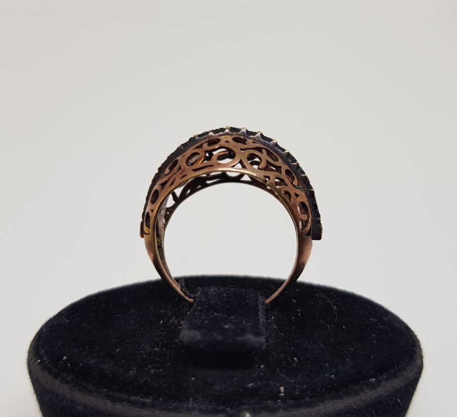 YARIM TUR MODEL TESTERE İŞÇİLİKLİ ELMAS TAŞLI YÜZÜK