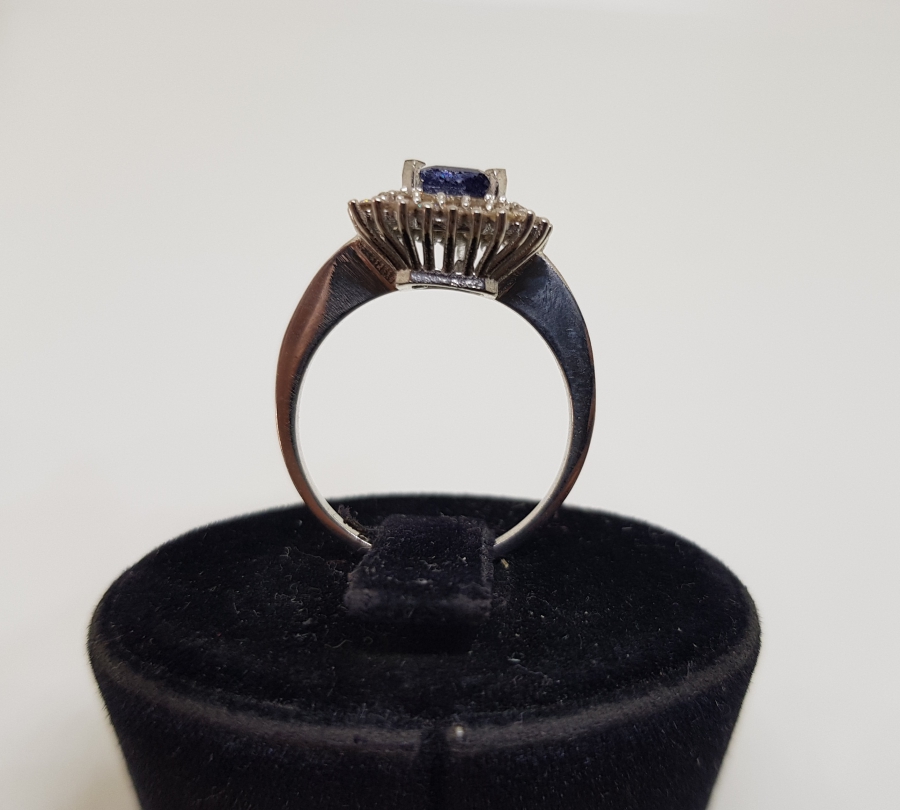 AMETİST VE PIRLANTA TAŞLI YÜZÜK