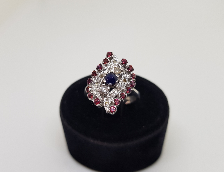 AMETİST VE PIRLANTA TAŞLI TARAK MODEL YÜZÜK