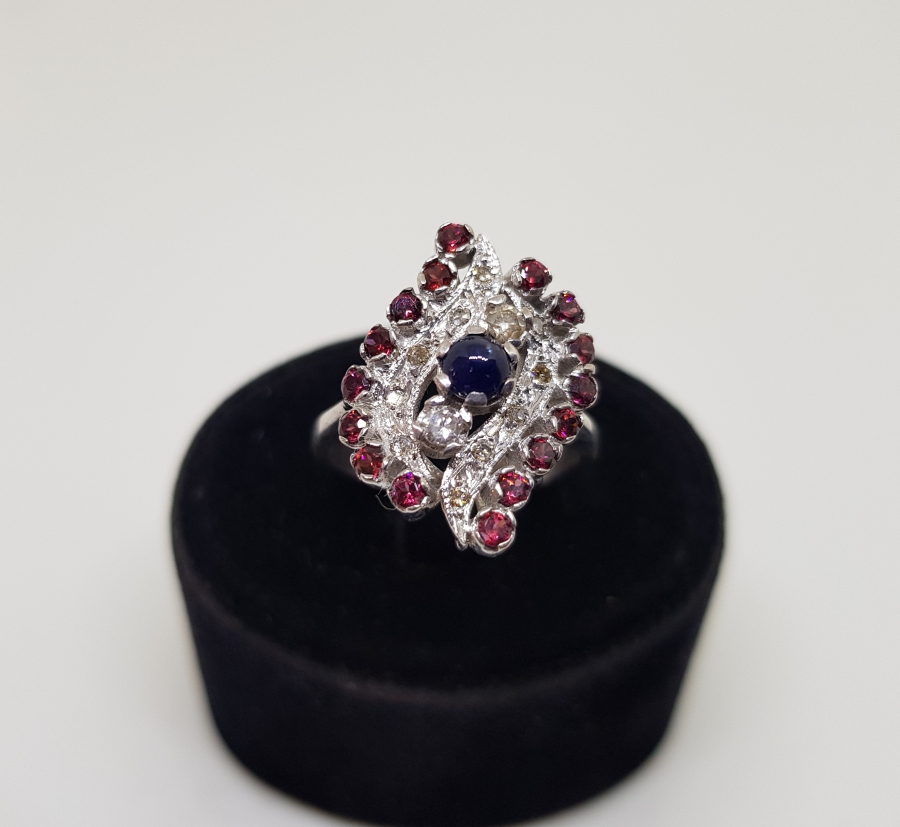 AMETİST VE PIRLANTA TAŞLI TARAK MODEL YÜZÜK