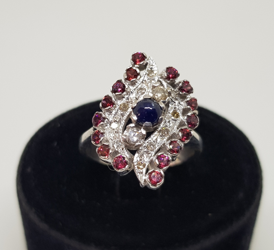 AMETİST VE PIRLANTA TAŞLI TARAK MODEL YÜZÜK