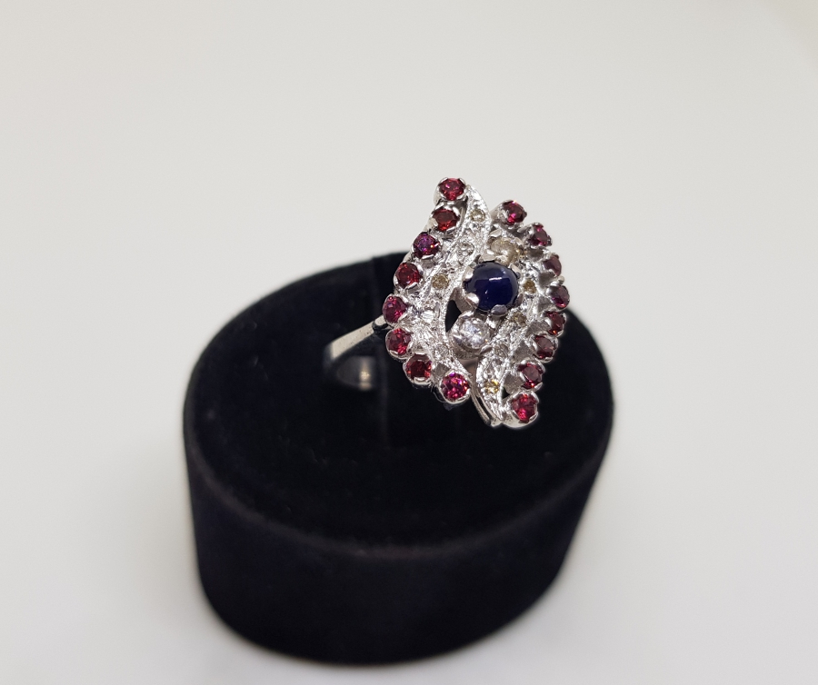 AMETİST VE PIRLANTA TAŞLI TARAK MODEL YÜZÜK