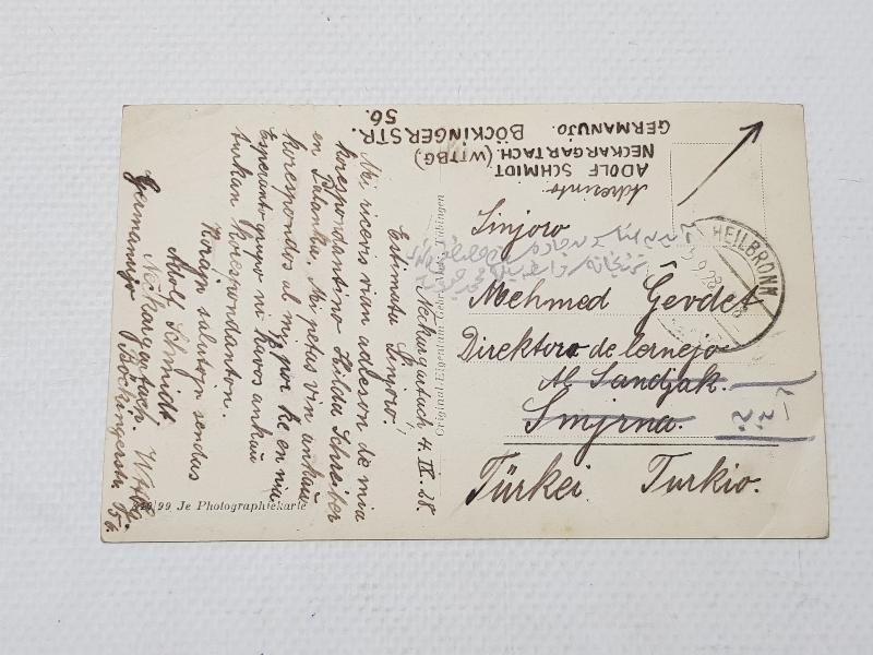 REDDİ İLHAK CEMİYETİ AZALARINDAN MPROFESÖR MEHMET CEVDET BEYE GÖNDERİLMİŞ KARTPOSTAL