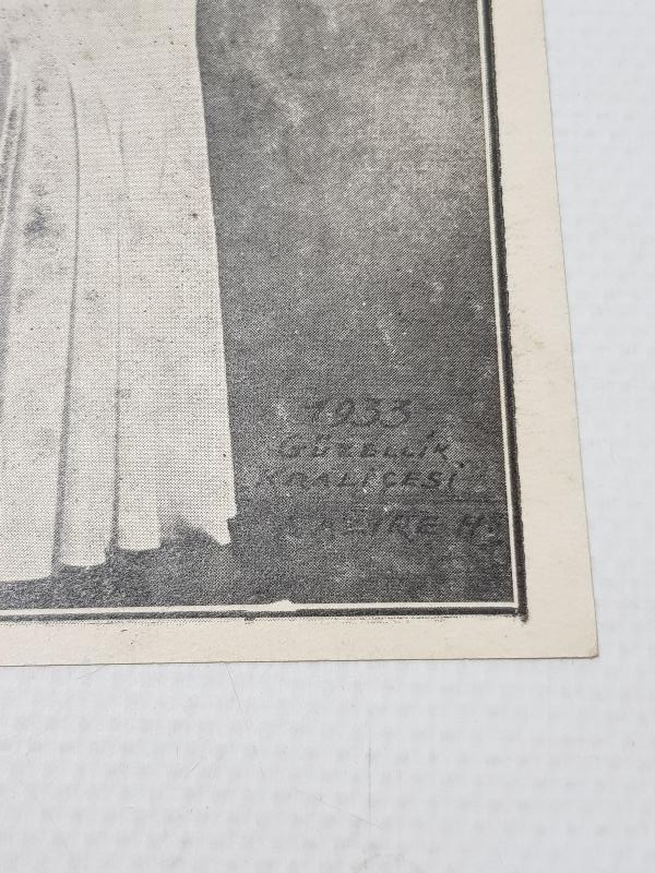 1933 TÜRKİYE GÜZELLİK KRALİÇESİ NAZİRE HANIM