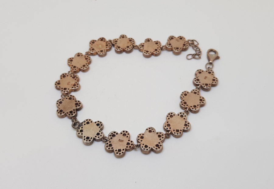 ÜZERİ NAZAR BONCUKLU GÜMÜŞ BİLEKLİK