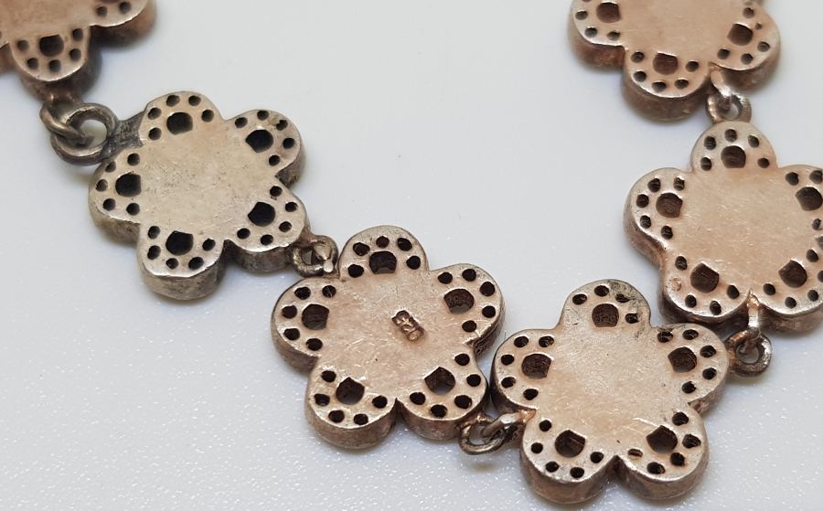 ÜZERİ NAZAR BONCUKLU GÜMÜŞ BİLEKLİK