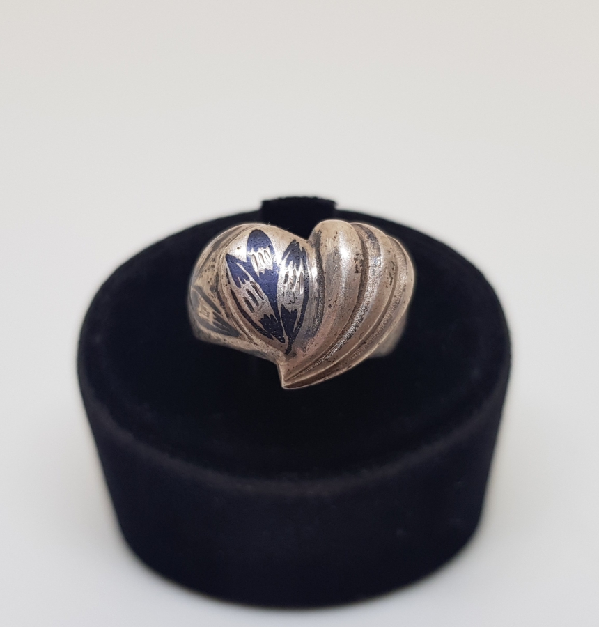 ÜZERİ SAVAT İŞÇİLİKLİ VAN İŞİ GÜMÜŞ YÜZÜK