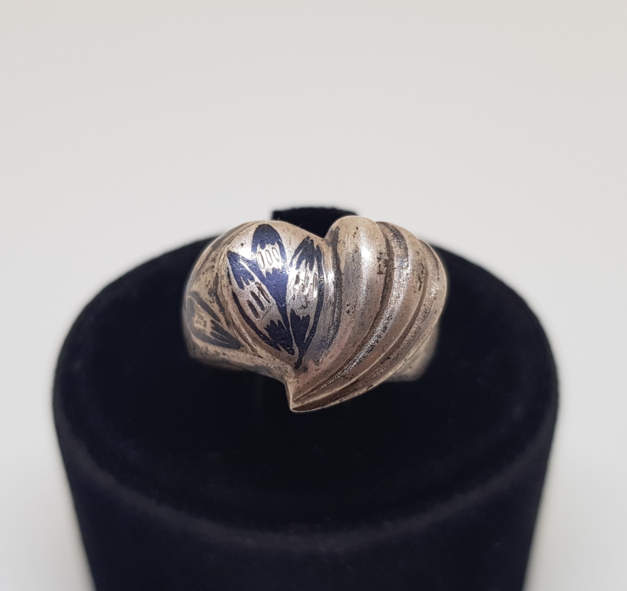 ÜZERİ SAVAT İŞÇİLİKLİ VAN İŞİ GÜMÜŞ YÜZÜK