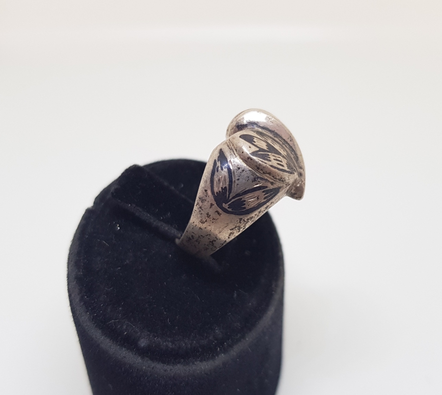 ÜZERİ SAVAT İŞÇİLİKLİ VAN İŞİ GÜMÜŞ YÜZÜK