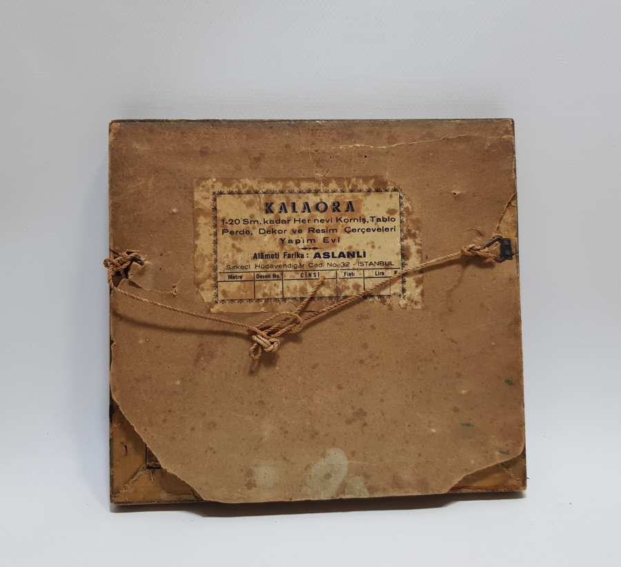 ÜZERİ ALTIN VARAKLI RENKLİ BASKI KABE-İ ŞERİF GÖRSELLİ PANO